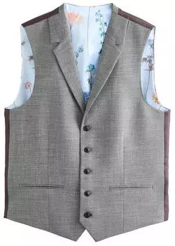 Next Fashion Men's Vest rostbraun/graumeliert