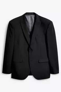 Next Fashion Slim Fit Samt Sakko schwarz