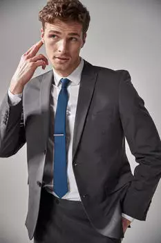 Next Fashion Sakko Slim Fit aus Samt (18205117) anthrazit