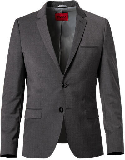 Hugo Boss Extra-Slim-Fit Jacket in Bi-Stretch Fabric dark grey