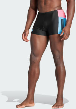Adidas Colorblock 3-Stripes Boxer-Swimming Trunks black/lucid pink/blue burts/black (IK7245)