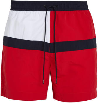 Tommy Hilfiger Hilfiger Flag Mid Length Swim Shorts (UM0UM03259) red