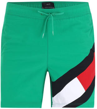 Tommy Hilfiger Flag Mid Length Drawstring Swim Shorts (UM0UM02048) olympic green