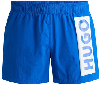Hugo Schnell trocknende Badeshorts mit partiellem Innenfutter und vertikalem Logo (50522960) blau