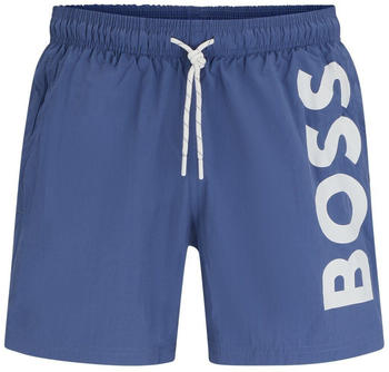 Hugo Boss Schnell trocknende Badeshorts mit großem Logo-Print (50469594) blau