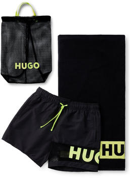 Hugo Strand-Set mit Badeshorts, Handtuch und Beutel (50515502) schwarz