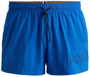 Hugo Boss Schnell trocknende Badeshorts mit Logo-Umriss (50469280) blau