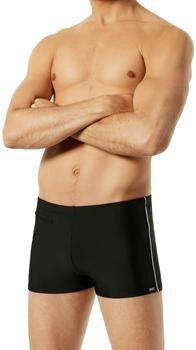 Schiesser Bade-Retroshorts mit Rei&szlig;verschluss-Tasche schwarz