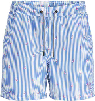 Jack & Jones Swim Shorts Men Fiji (12253240) striped blue flamingos