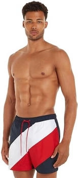 Tommy Hilfiger Global Stripe Mid Length Swim Shorts (UM0UM03261) desert sky
