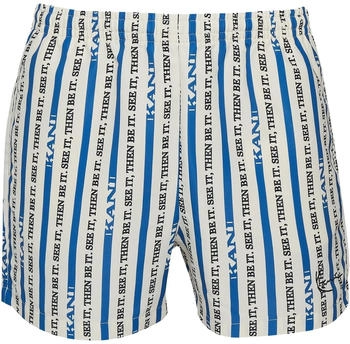 Karl Kani Badeshorts blau schwarz weiß