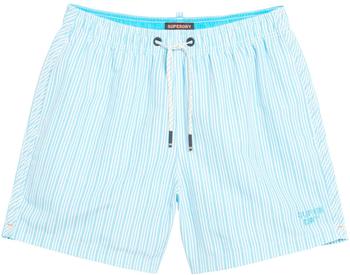 Superdry Badeshorts aus recyceltem Material blau gestreift