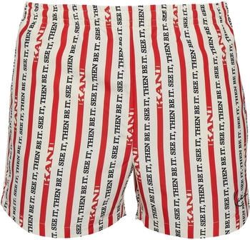 Karl Kani Badeshorts rot schwarz weiß