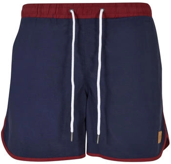 Urban Classics Badeshorts Retro burgundy midnightnavy