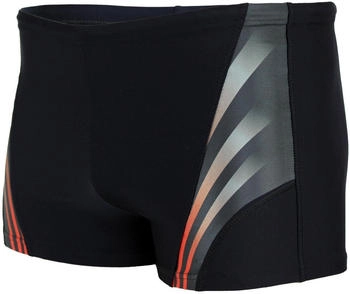 Aquarti Kurze Badehose Streifen schwarz rot