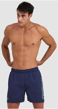 Arena Fundamentals Logo Boxer Swim Trunks navy t&uuml;rkis
