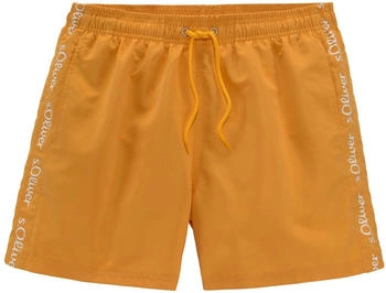 S.Oliver Badeshorts 'Noah' gelb weiß