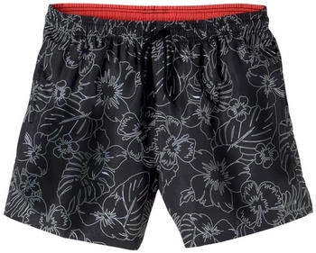 S.Oliver Badeshorts schwarzmeliert weiß