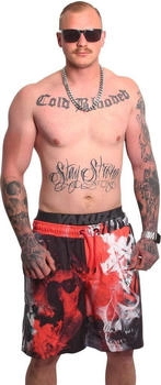 Yakuza Ghost Allover Badeshorts bunt