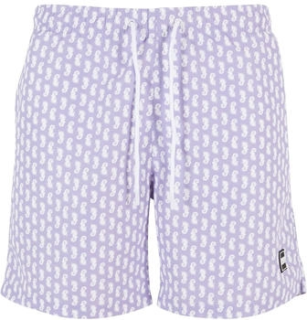 Urban Classics PatternSwim Shorts dustylilac seahorse