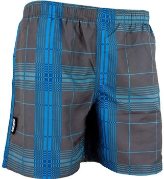 GUGGEN Mountain Badehose kariert grau