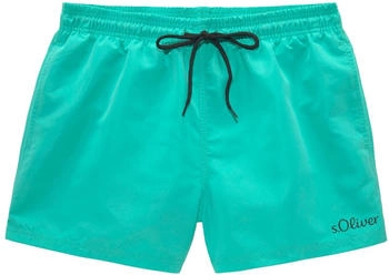 S.Oliver Badeshorts grün schwarz