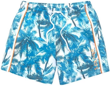 S.Oliver Badeshorts blau orange weiß