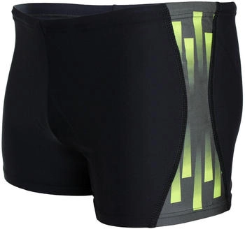 Aquarti Badehose Kurz Sportlich Streifen schwarz grün