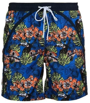 Bruno Banani Bermuda Reef Break Swim blau grün orange Blumenprint