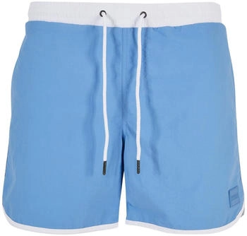 Urban Classics Badeshorts Retro Horizonblue weiß