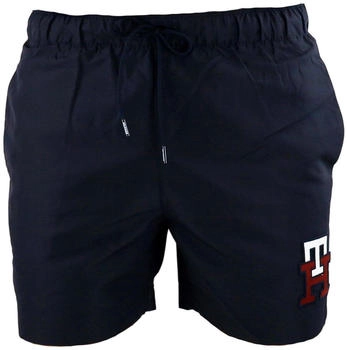 Tommy Hilfiger Badehose SF Medium Drawstring IMD blau schwarz