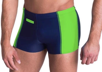 Aquarti Badehose Reißverschlusstasche dunkelblau grün