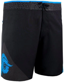 GUGGEN Mountain 1802 Badehose Reißverschlusstasche blau schwarz