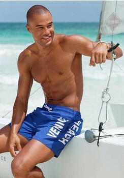 Venice Beach Badeshorts Innenslip Außenkordel blau schwarz