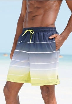 Bench Badeshorts 'Sunset' grau gestreift