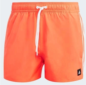 Adidas CLX Badeshorts 3-Streifen solar rot wei&szlig;