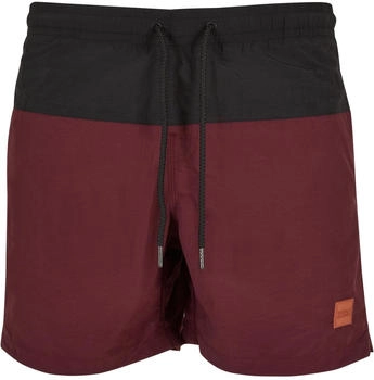Urban Classics Block Swim Shorts kirsche schwarz