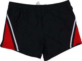 Abraxas Klecker Boxer-Badeshorts schwarz rot