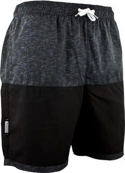 GUGGEN Mountain Badehose grau schwarz Muster