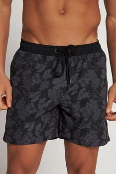 JP 1880 Badeshort Allover-Print schwarz