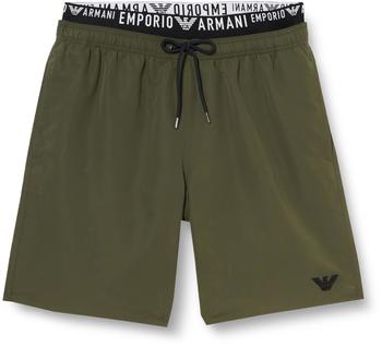 Emporio Armani Logoband Bermuda Swim Trunks military grün