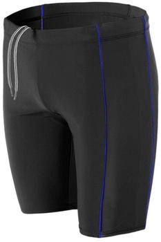 Aquarti Lange Badehose Schwarz blau