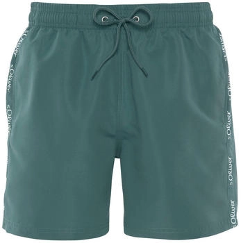 S.Oliver Badeshorts 'Noah' smaragd weiß