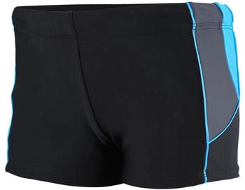 Aquarti Badehose Kurz Kontrastpaspel schwarz graphit blau