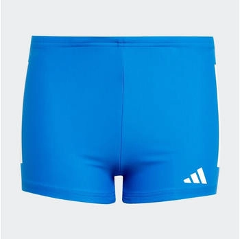 Adidas 3-Streifen Kinder Boxer-Badehose bright royal wei&szlig;