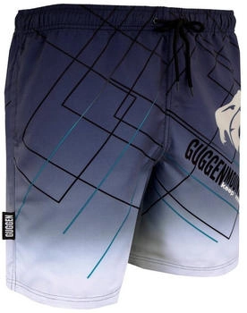 GUGGEN Mountain B2 Herren Badehose kariert schwarz weiß