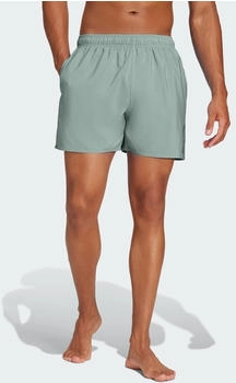 Adidas Solid CLX Short-Length Badeshorts Silver Green / Black (JC9920)