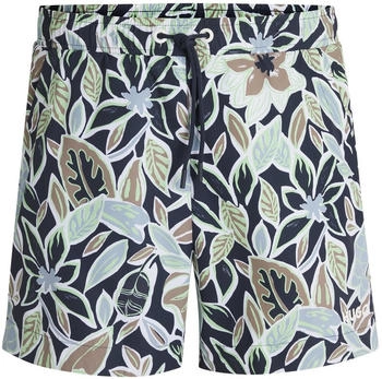 HUGO Schnell trocknende Badeshorts mit Allover-Print - Style CALALA 50510061 Dunkelblau