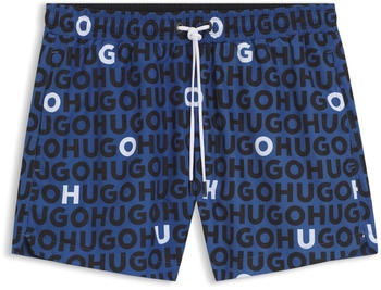 HUGO Logo-Druck-Badeshorts mit Tunnelzug - Style TORTUGA 50535412 Blau