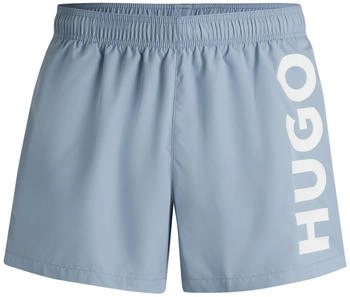 HUGO Schnell trocknende Badeshorts mit vertikalem Logo-Print - Style ABAS 50513979 Hellblau
